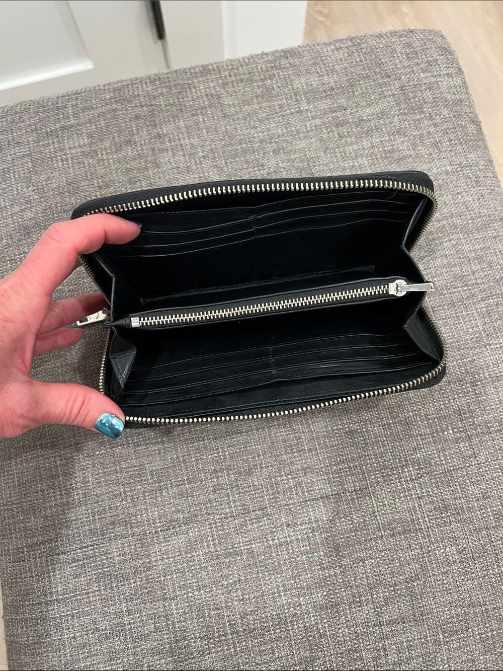Coach Black Star & Stud Zip Wallet - Picture 6 of 14